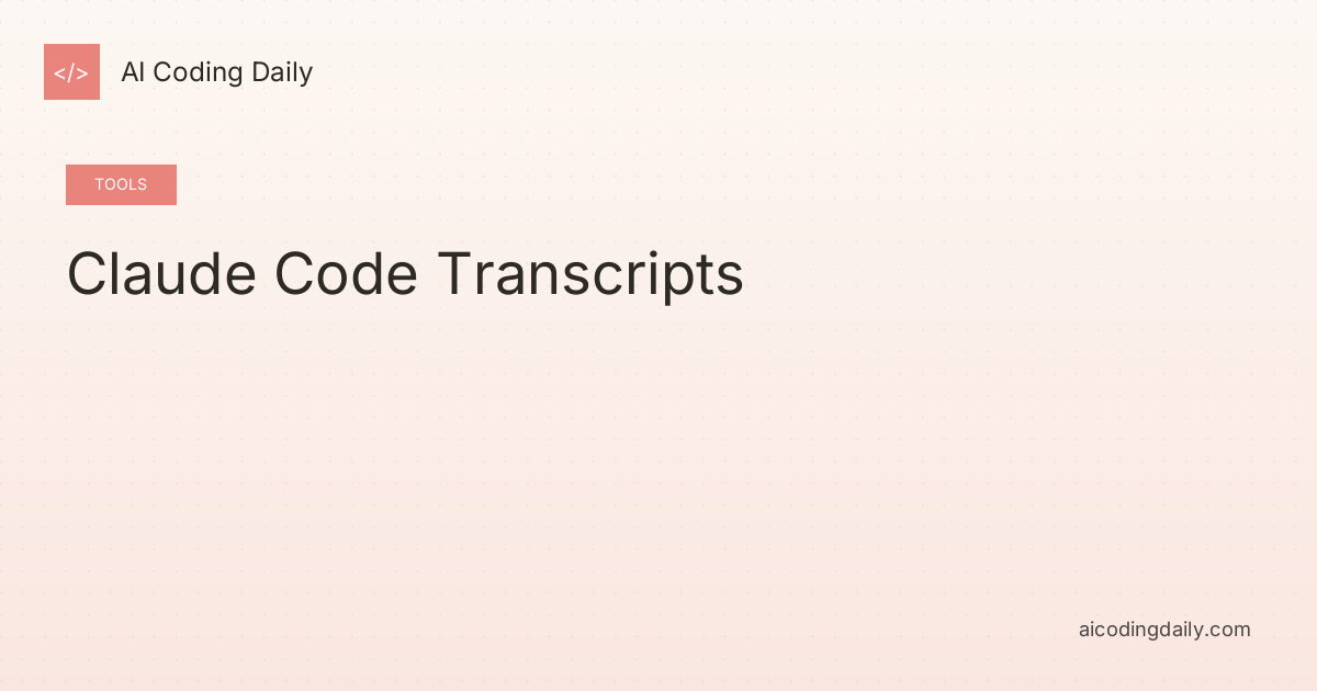Claude Code Transcripts