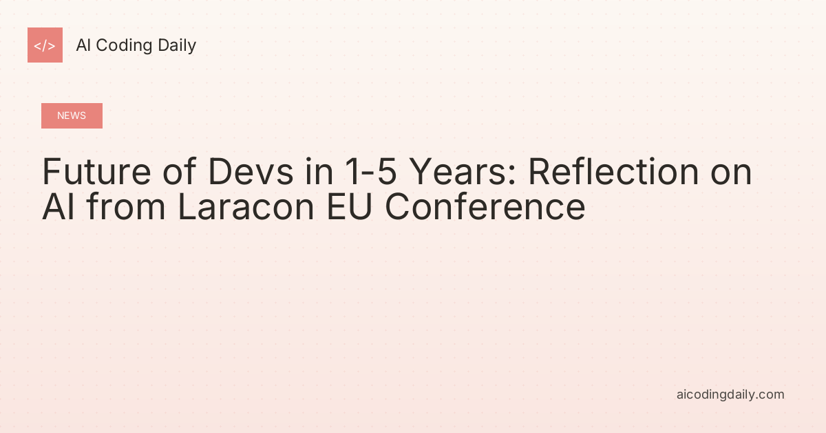 Future of Devs in 1-5 Years: Reflection on AI from Laracon EU Conference